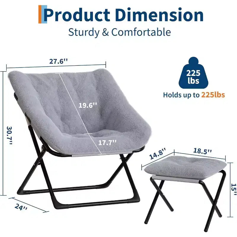 Poltrona "Lazy Sofa" con rivestimento in morbida pelliccia sintetica di coniglio, poltrona lounge ultra confortevole e accogliente per soggiorno, seduta rilassante da interni con morbido, per la casa