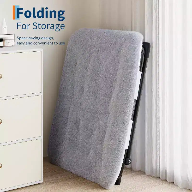 Poltrona "Lazy Sofa" con rivestimento in morbida pelliccia sintetica di coniglio, poltrona lounge ultra confortevole e accogliente per soggiorno, seduta rilassante da interni con morbido, per la casa