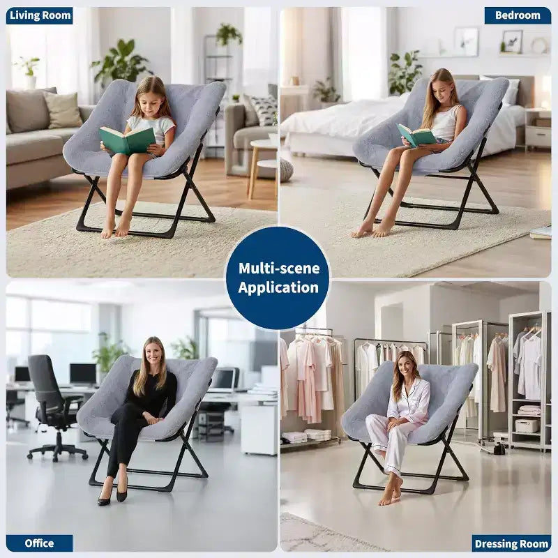 Poltrona "Lazy Sofa" con rivestimento in morbida pelliccia sintetica di coniglio, poltrona lounge ultra confortevole e accogliente per soggiorno, seduta rilassante da interni con morbido, per la casa
