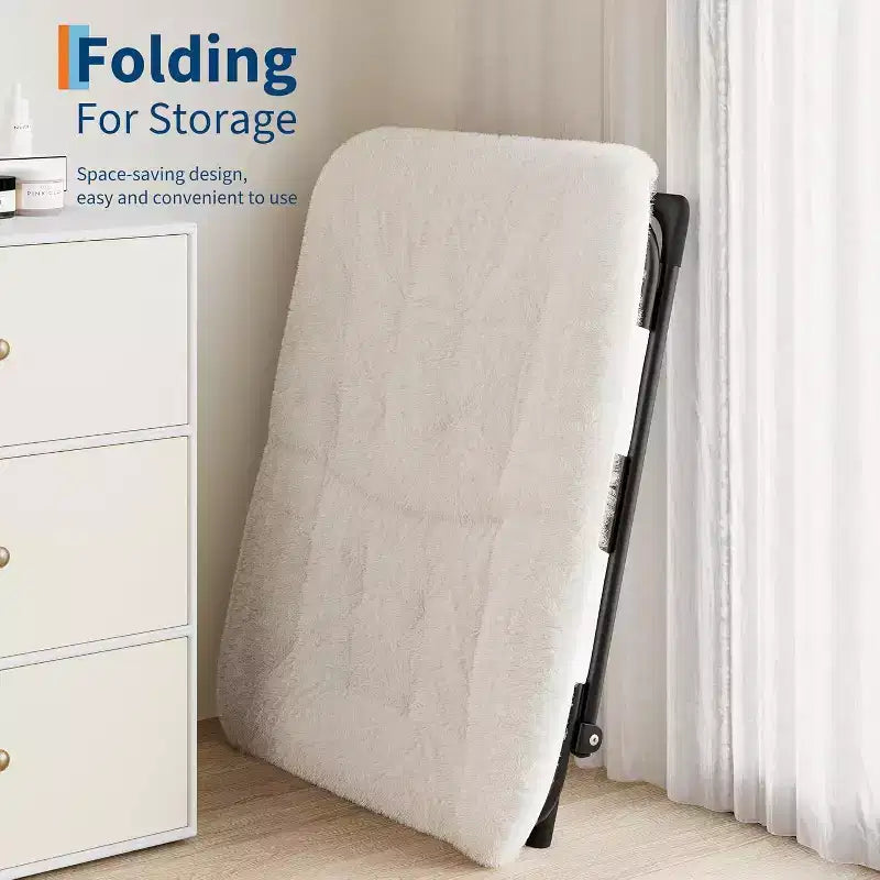 Poltrona "Lazy Sofa" con rivestimento in morbida pelliccia sintetica di coniglio, poltrona lounge ultra confortevole e accogliente per soggiorno, seduta rilassante da interni con morbido, per la casa