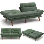 Futon Sofa Bed, Futon Couch Adjustable Backrest Armrests