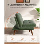 Divano letto futon, divano futon con schienale e braccioli regolabili