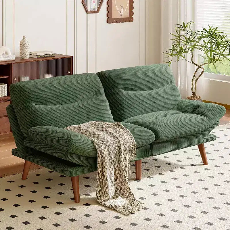 Divano letto futon, divano futon con schienale e braccioli regolabili