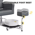 Poltrona Reclinabile per Pedicure con Sgabello, Poggiapiedi e Vasca Massaggiante, per Poltrone Pedicure, Saloni di Bellezza e Spa