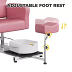 Poltrona Reclinabile per Pedicure con Sgabello, Poggiapiedi e Vasca Massaggiante, per Poltrone Pedicure, Saloni di Bellezza e Spa