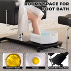 Poltrona Reclinabile per Pedicure con Sgabello, Poggiapiedi e Vasca Massaggiante, per Poltrone Pedicure, Saloni di Bellezza e Spa