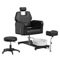 Reclining Pedicure Chair Sofa with Stool, Footrest & Massage Foot Basin,for Foot Bath Pedicure Chairs, Beauty Spa Salon