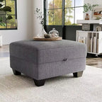 Divano componibile a U grande da 140 pollici con pouf chaise longue, divano modulare convertibile con pouf a 7 posti per soggiorno, ufficio - Grigio