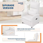Poltrona Reclinabile Power Lift, Divano Singolo Imbottito in Pelle PU con Schienale Alto e 2 Tasche Laterali, Seduta Regolabile per Home Theater per Soggiorno