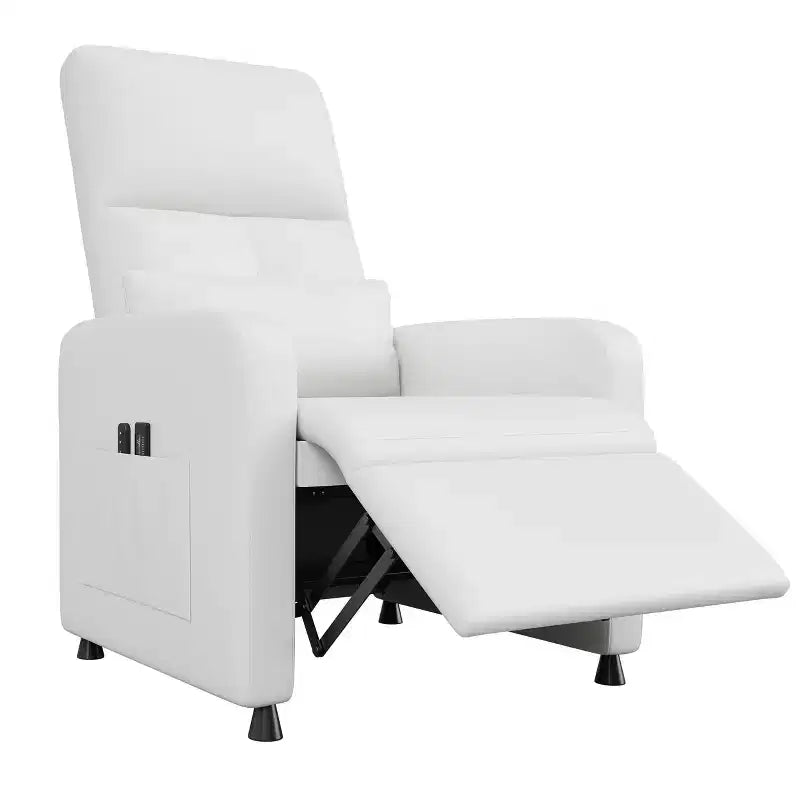 Poltrona Reclinabile Power Lift, Divano Singolo Imbottito in Pelle PU con Schienale Alto e 2 Tasche Laterali, Seduta Regolabile per Home Theater per Soggiorno