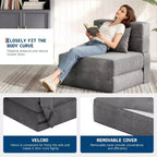 Divano Letto Pieghevole, Futon Convertibile con Cuscino, Materasso Pieghevole Singolo per Soggiorno, Dormitorio, Appartamento e Ufficio Domestico