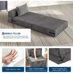 Divano Letto Pieghevole, Futon Convertibile con Cuscino, Materasso Pieghevole Singolo per Soggiorno, Dormitorio, Appartamento e Ufficio Domestico