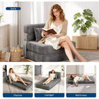 Divano Letto Pieghevole, Futon Convertibile con Cuscino, Materasso Pieghevole Singolo per Soggiorno, Dormitorio, Appartamento e Ufficio Domestico