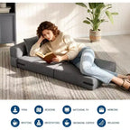 Divano Letto Pieghevole, Futon Convertibile con Cuscino, Materasso Pieghevole Singolo per Soggiorno, Dormitorio, Appartamento e Ufficio Domestico