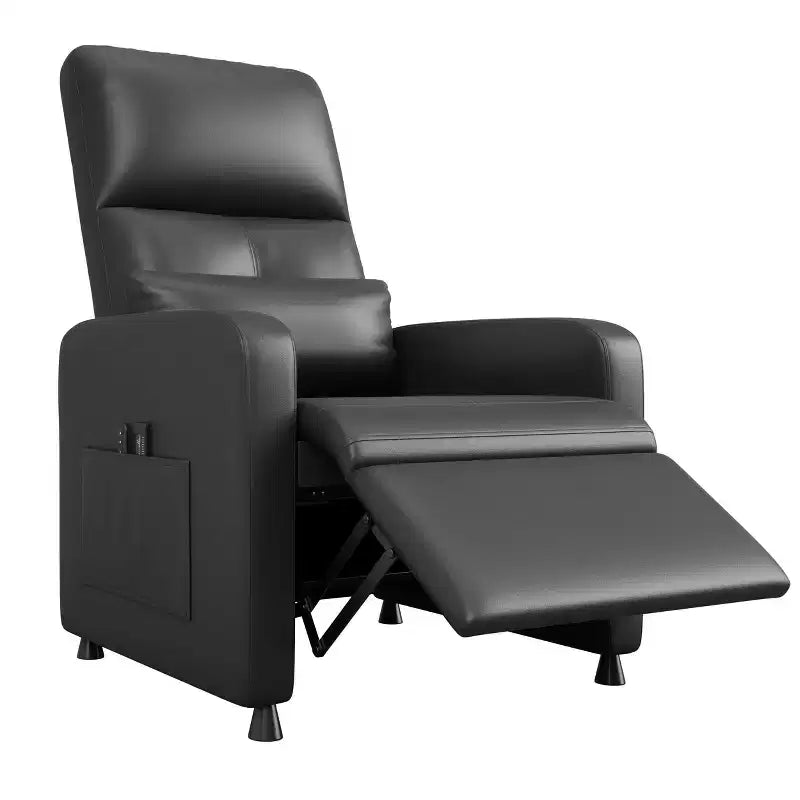 Poltrona reclinabile, reclinabile regolabile ergonomica imbottita, schienale alto, seduta imbottita, 2 tasche laterali, seduta home theater per soggiorno