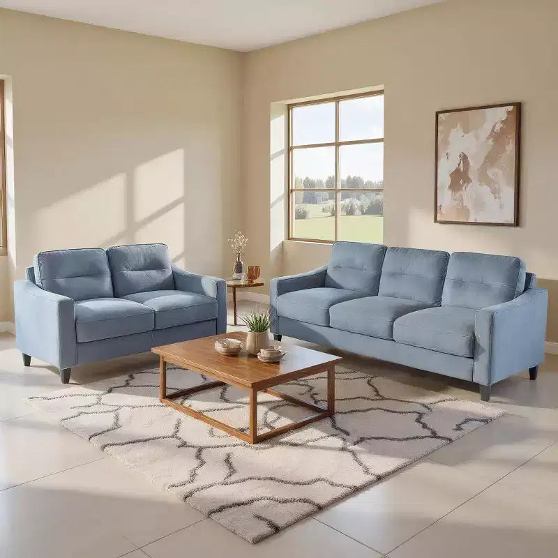 PexFix Moderno Divano Sezionale a 3 Posti in Velluto, Divano a 3 Posti, Divanetto e Poltrona Singola con Struttura in Legno Massello per Soggiorno Appartamento Grigio