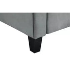 PexFix 35 L x 32,75 H Poltrona Singola Rivestita in Velluto con Schienale Trapuntato a Bottone, Poltrona Moderna per Soggiorno Camera da Letto Ufficio, Grigio
