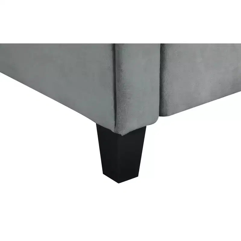 PexFix Divanetto 2 Posti Imbottito in Velluto con Schienale Trapuntato a Bottone Comodo Divano Sezionale Moderno per Soggiorno Camera da Letto Ufficio Grigio