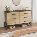 Cassettiera a 6 cassetti con spazio extra-large, MDF e PB, gamba a R