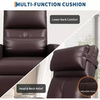 Poltrona reclinabile elettrica ergonomica – Funzioni massaggio e riscaldamento, reclinabile elettrica regolabile, poltrona singola in pelle PU imbottita (uso salotto)