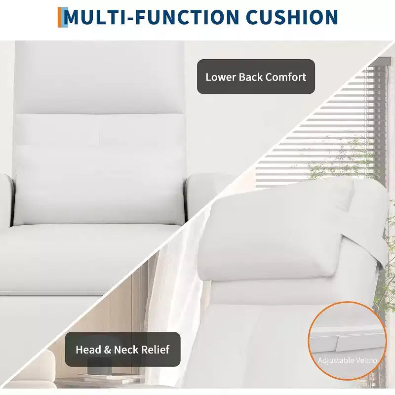 Poltrona reclinabile elettrica ergonomica – Funzioni massaggio e riscaldamento, reclinabile elettrica regolabile, poltrona singola in pelle PU imbottita (uso salotto)
