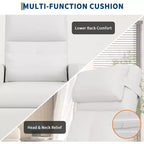Poltrona reclinabile elettrica ergonomica – Funzioni massaggio e riscaldamento, reclinabile elettrica regolabile, poltrona singola in pelle PU imbottita (uso salotto)