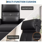 Poltrona reclinabile elettrica ergonomica – Funzioni massaggio e riscaldamento, reclinabile elettrica regolabile, poltrona singola in pelle PU imbottita (uso salotto)