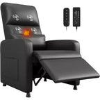Ergonomic Power Recliner Chair - Massage & Heat Features, Adjustable Electric Recliner, Overstuffed PU Leather Single Sofa (Living Room Use)