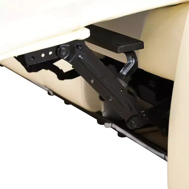 Poltrona Reclinabile Elettrica MAYEERTY, Poltrona Reclinabile Elettrica in Pelle con Ricarica USB, Contenitore e Portabicchieri per Soggiorno, Bianca