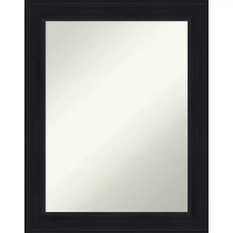 Amanti Art Abbey Black Non-Beveled Framed Bathroom Vanity Wall Mirror