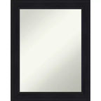 Amanti Art Abbey Black Non-Beveled Framed Bathroom Vanity Wall Mirror