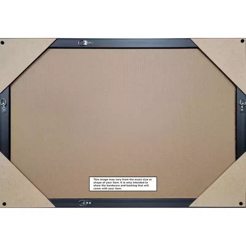 Specchio da parete per bagno con cornice nera non smussata, 18L x 24A pollici