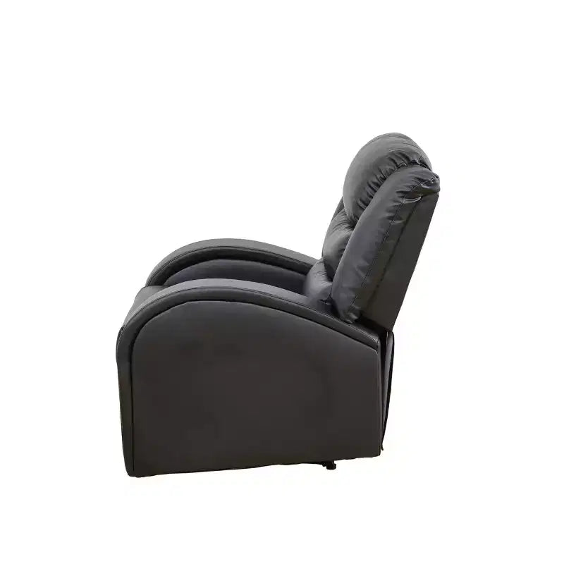 MAYEERTY Poltrona Reclinabile Elettrica, Poltrona Reclinabile Elettrica in Ecopelle con Schienale Regolabile per Soggiorno, Nera