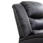 MAYEERTY Poltrona Reclinabile Elettrica, Poltrona Reclinabile Elettrica in Ecopelle con Schienale Regolabile per Soggiorno, Nera