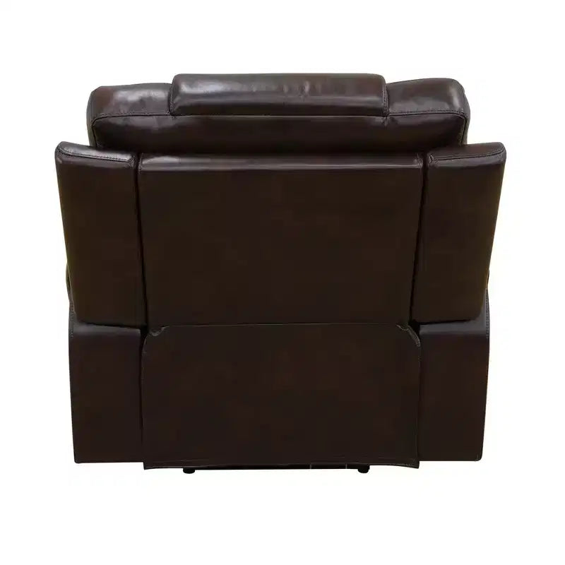 MAYEERTY Poltrona Reclinabile Elettrica, Poltrona Reclinabile Elettrica in Pelle con Ricarica USB, Schienale Regolabile per Soggiorno, Marrone