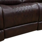 MAYEERTY Poltrona Reclinabile Elettrica, Poltrona Reclinabile Elettrica in Pelle con Ricarica USB, Schienale Regolabile per Soggiorno, Marrone