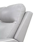 Poltrona reclinabile elettrica MAYEERTY, con ricarica USB, schienale regolabile per soggiorno, grigio chiaro