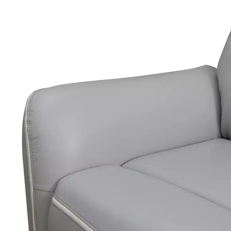 Poltrona reclinabile elettrica MAYEERTY, con ricarica USB, schienale regolabile per soggiorno, grigio chiaro
