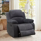 MAYEERTY Power Recliner Chair, Manual Fabric Reclining Chair with Adjustable Backrest for Living Room, Dark Grey