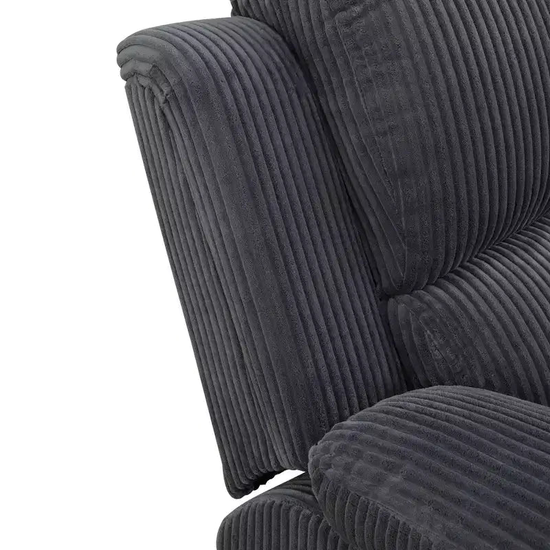 MAYEERTY Poltrona Reclinabile Elettrica, Poltrona Reclinabile Manuale in Tessuto con Schienale Regolabile per Soggiorno, Grigio Scuro