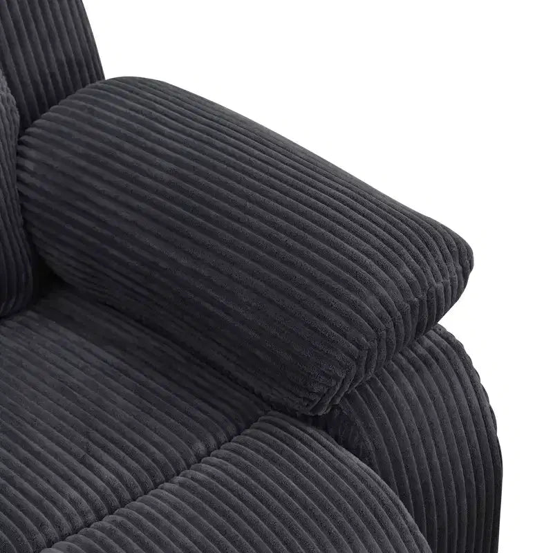 MAYEERTY Poltrona Reclinabile Elettrica, Poltrona Reclinabile Manuale in Tessuto con Schienale Regolabile per Soggiorno, Grigio Scuro