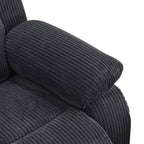 MAYEERTY Poltrona Reclinabile Elettrica, Poltrona Reclinabile Manuale in Tessuto con Schienale Regolabile per Soggiorno, Grigio Scuro