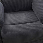 MAYEERTY Poltrona Reclinabile Elettrica, Poltrona Reclinabile Manuale in Tessuto con Schienale Regolabile per Soggiorno, Grigio Scuro