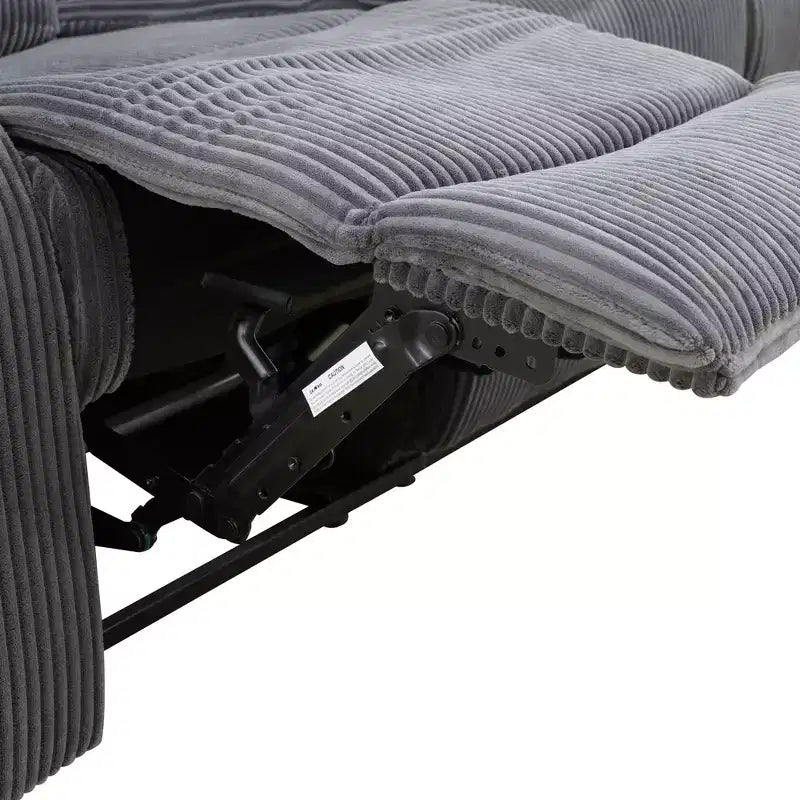 MAYEERTY Poltrona Reclinabile Elettrica, Poltrona Reclinabile Manuale in Tessuto con Schienale Regolabile per Soggiorno, Grigio Scuro