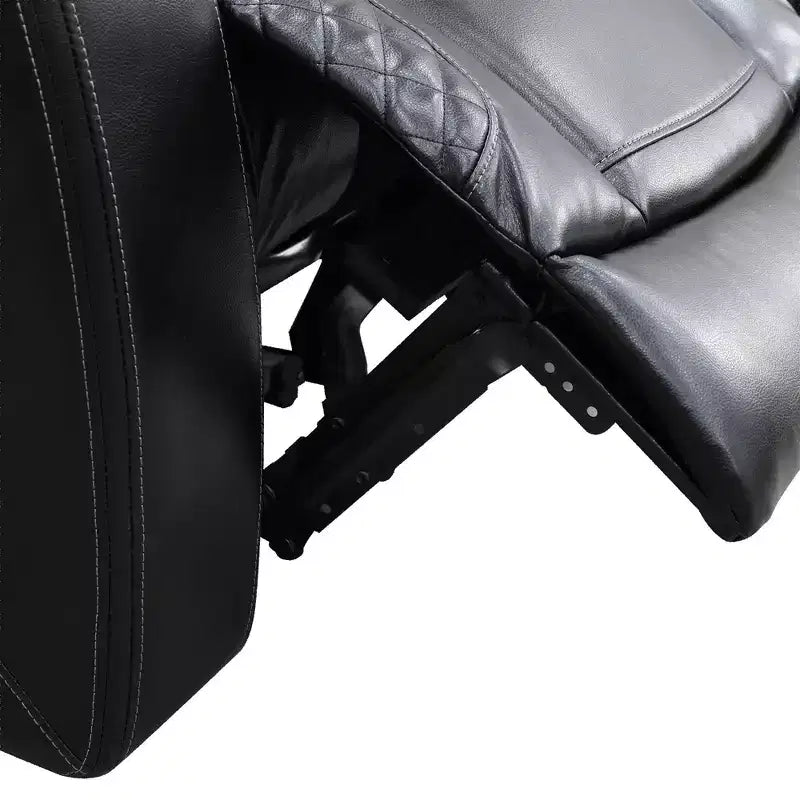 Poltrona reclinabile elettrica MAYEERTY, in pelle traspirante, con ricarica USB, schienale regolabile per soggiorno, nera