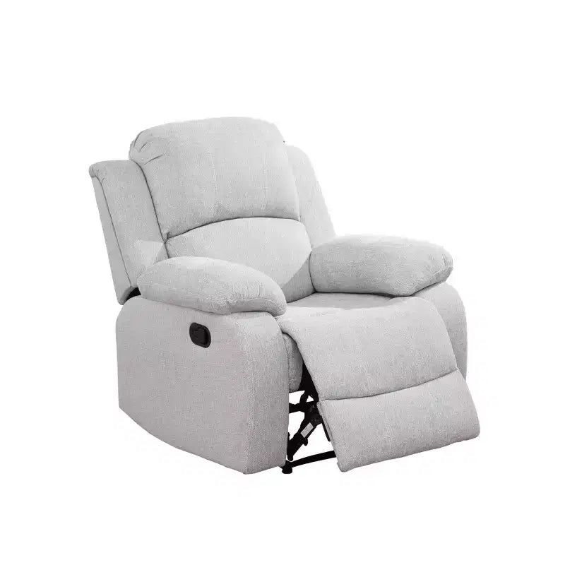 Poltrona reclinabile MAYEERTY, Poltrona reclinabile in tessuto traspirante resistente all'usura con schienale regolabile per soggiorno, grigio