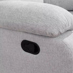 Poltrona reclinabile MAYEERTY, Poltrona reclinabile in tessuto traspirante resistente all'usura con schienale regolabile per soggiorno, grigio
