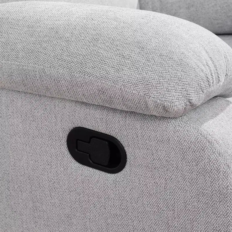 Poltrona reclinabile MAYEERTY, Poltrona reclinabile in tessuto traspirante resistente all'usura con schienale regolabile per soggiorno, grigio