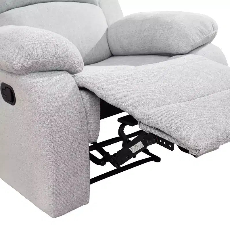 Poltrona reclinabile MAYEERTY, Poltrona reclinabile in tessuto traspirante resistente all'usura con schienale regolabile per soggiorno, grigio