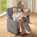 Poltrona Reclinabile - Divano Reclinabile Regolabile, Design Ergonomico Imbottito, Schienale Alto, 2 Tasche Laterali, per Soggiorno